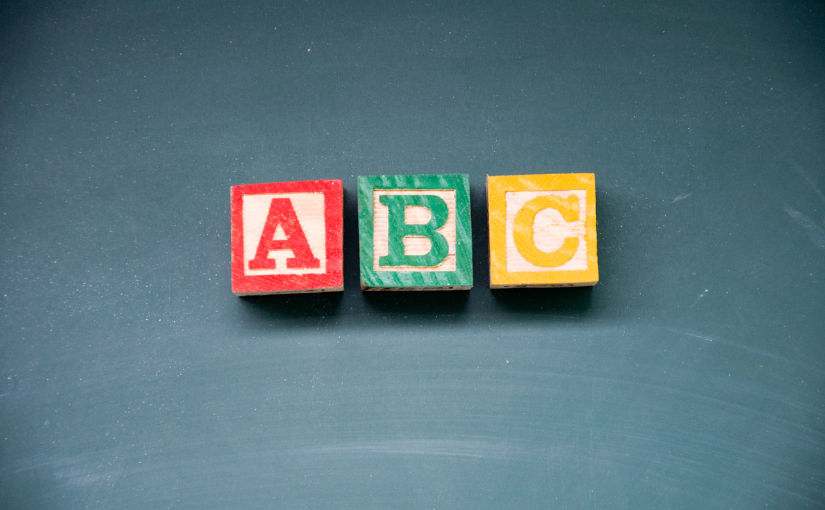 Title image for California Updates ABC Test Exemptions showing the wooden toy letters a, b and c,